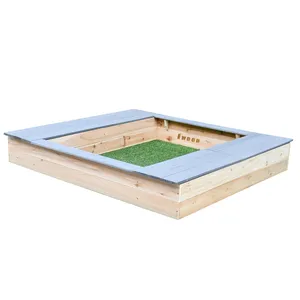 New Design Wooden Sandpit Kids Playground Sandbox