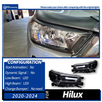 Ensemble de phares LED avec clignotants pour Toyota Hilux 2021-2024 (Style personnalisé/amélioré)