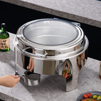 Vente directe d'usine ensemble de buffet rond en acier inoxydable 6L poêle chauffant chauffe-plats hôtel et restaurant équipement de restauration