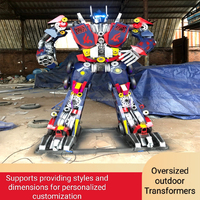 JINS Colorful Park Robot Transformers Machine Máquina de juego Premium Metal Bumblebee Escultura