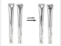 Crème contour des yeux personnalisée 20g 10ml Tube d'emballage cosmétique vide crème contour des yeux de couleur des lèvres en plastique pressé avec tête vibrante en céramique
