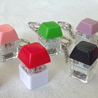 Black Transparent Plastic Glowing Single Key Color Square Keycap Universal DIY Mechanical Keyboard Stress Relief Pendant