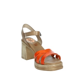 Sandali arancioni Fi2976 con tacco con plateau con chiusura a lacci Fashion Open in gomma Anti-scivoloso per la primavera estate autunno uso esterno - Product Image 5