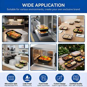 Boîte d'emballage en plastique transparent jetable en PP, prix d'usine, boîte à bento, boîte à clapet, emballage de déjeuner transparent, boîte en plastique - Product Image 3