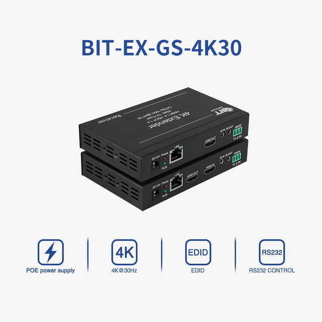 Dual-Mode 4K60 70m HDMI Extender Splitter 4K30 100m CAT6 Transmission 5-Level Cascading POE Powered for Multi-Screen System