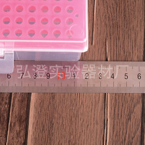 กล่องใส่หัวดูดสารแบบ 96 รู Hongbolai ขนาด 200ul สีชมพู สำหรับใช้ในห้องปฏิบัติการ - Product Image 4