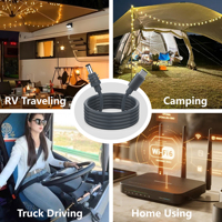 1/2/3/5M untuk Kabel Starlink Mini, Kabel Daya Tahan Air Starlink Mini USB C ke DC 100W Input USB Tipe C ke Kabel DC
