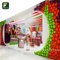 Présentoir de Magasin de Confiserie Lumineux à LED Robuste et Écologique, Gondole de Détail Personnalisée pour Intérieur de Confiserie