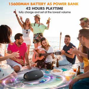 W-<strong>KING</strong> NEW X10+ Portable IPX6 Waterproof Portable Wireless Bluetooth Speaker with Wireless Microphone <strong>for</strong> <strong>Singing</strong> - Product Image 5