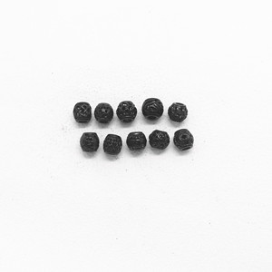 Perles entretoises rondes en acier inoxydable noir Yunnique de 6 mm pour la fabrication de bracelets, composants de bijoux, procédé de moulage, origine Guangzhou - Product Image 1