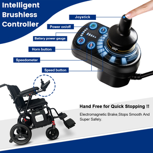 Silla de Ruedas Eléctrica Plegable Ultraligera y Económica KSM-506P, Batería de Litio de 6A/10A, Silla de Ruedas Motorizada Portátil para Personas con Discapacidad - Product Image 6