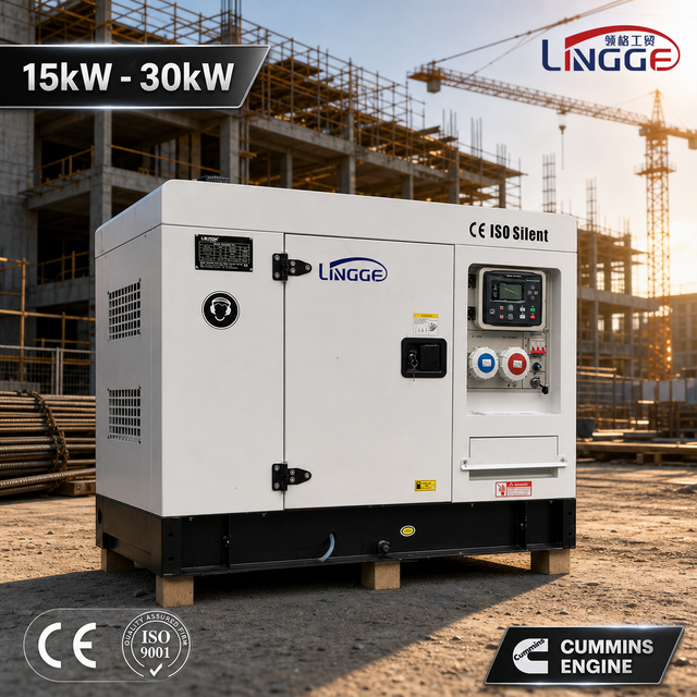 15kW 20kW 25kW 30kW Super Silent Diesel Generator Set Portable Standby ATS 3 Phase Electric Genset for Construction Site