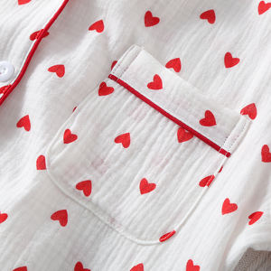 कस्टम मिठाई लक्जरी 100% कपास पजामा के घर में लड़कियों की पायजामा के घर को आरामदायक टर्न-डाउन कॉलर पजामा की महिला स्लीवेअर - Product Image 3