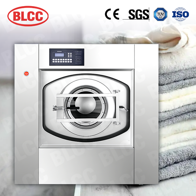 Industrial 50kg Automatic Laundry Washing Machine Commercial Laundry Equipment Front Load Washer