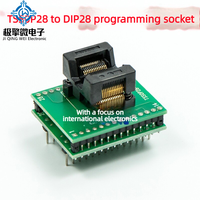 JQW TSSOP28 Ke DIP28 Soket Adaptor Pemrogram Lapisan Ganda 0.65Mm Hingga 2.54Mm untuk Pengujian Burn-in IC Diskon Besar Harga Asli