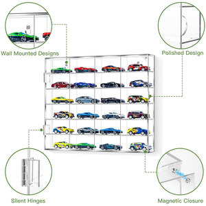 Transparent <strong>Wall</strong> Mounted Dustproof Model Car <strong>Display</strong> Rack Case Clear Acrylic Protectors for Toy Car Storage and <strong>Display</strong> - Product Image 4