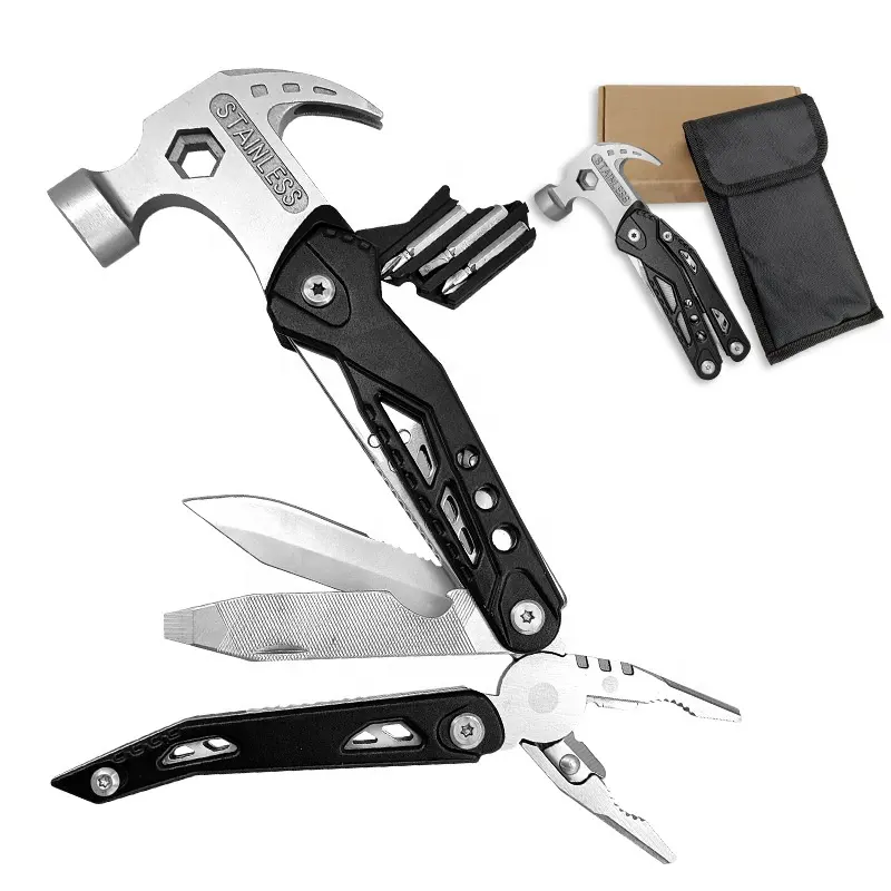 13 In 1 Multi-function Folding Hammer Outdoor Must-have Universal Claw Hammer Multi-function Tool Hammer Pliers