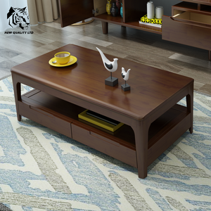 Mesa de centro de madera con 4 cajones, diseño nuevo, para sala de estar, fabricada en fábrica, al mejor precio, personalizada, en stock, lista para enviar. - Product Image 6