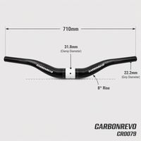 Guidon de trottinette électrique Carbonrevo réglable en hauteur, barre de direction à fonctionnement fluide et durable pour la conduite quotidienne