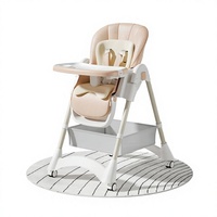 Chaise berçante multifonctionnelle pour bébé Chaise de salle à manger 3 en 1 pour bébé convertie en chaise berçante et haute Livrée avec ceinture de sécurité à 5 points