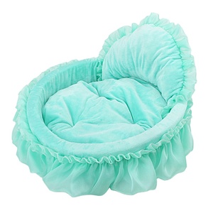 Holesale-sofá suave de encaje para niña, cama de Casa de princesa de perro rosa - Product Image 2