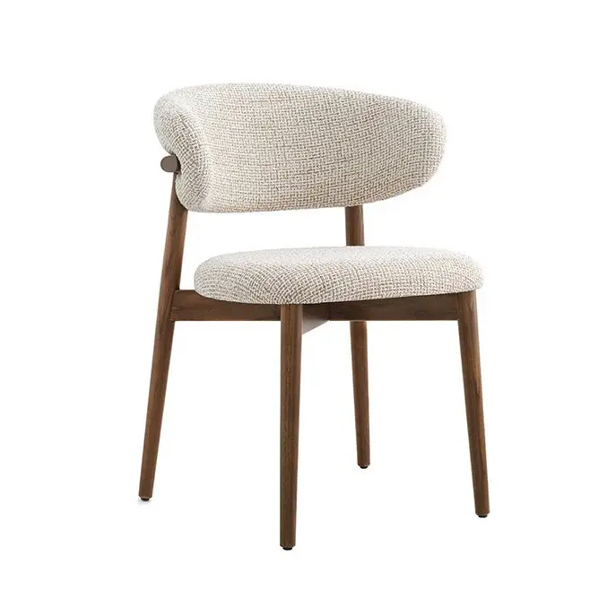 Nordic Modern Minimalistisch Designer Stoffen Stoelen Woonkamer Rugleuning Huis Eetkamer Massief Houten Eetkamerstoelen