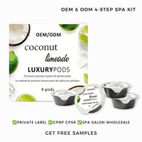 Kit de Soin des Pieds Tropical Frais Coco & Citron Vert – Bain Détoxifiant, Gommage au Sucre, Masque, Lotion – 4 Étapes Pedi Spa en Boîte – Qualité Salon, Fait sur Mesure