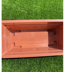 <span class=keywords><strong>Maceta</strong></span> de resina para suelo de gran calibre, <span class=keywords><strong>maceta</strong></span> de plástico <span class=keywords><strong>Rectangular</strong></span> de color <span class=keywords><strong>terracota</strong></span> para balcón - Product Image 6