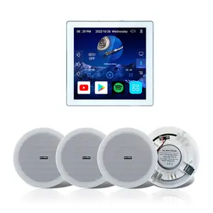 Amplificateur mural Bluetooth Smart Home Audio 4*25W, kit de haut-parleurs de plafond pour musique de fond et système domestique