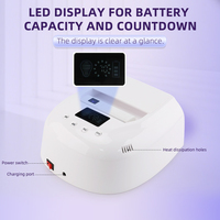 Lampe à ongles LED/UV 128W 2026 professionnelle, séchoir à ongles à lumière bleue rechargeable, lampe de polymérisation rapide portative pour vernis gel et manucure