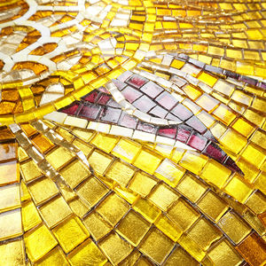 Maison luxe fleur <span class=keywords><strong>d</strong></span>'or fait <span class=keywords><strong>à</strong></span> la main murale <span class=keywords><strong>cristal</strong></span> Art motif mur <span class=keywords><strong>verre</strong></span> mosaïque carrelage usine personnalisée - Product Image 5