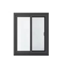 Ventanas de Aluminio Personalizadas al por Mayor, Ventana Corredera de Vidrio con Marco de Aluminio y Rejilla para Ventana de Casa, Puerta Corredera