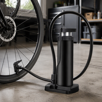 Pompe à pied en alliage d'aluminium avec manomètre, mini gonfleur d'air portable pour vélo électrique, moto, pneus et usage domestique
