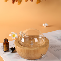 Diffuseur de nébulisation en verre de bambou, vente en gros, décoratif, parfum, huile essentielle, arôme, brume froide, diffuseur