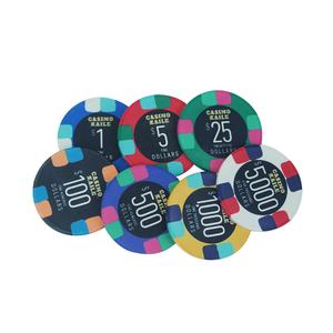 Jetons de poker professionnels surdimensionnés en céramique 19g 55mm ou autres grandes tailles, logo personnalisé, ensemble pour <span class=keywords><strong>casino</strong></span>, club de poker, <span class=keywords><strong>jeu</strong></span> - Product Image 4
