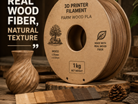 Filament d'imprimante 3D PLA Bois 1,75 mm 1 kg, texture naturelle en fibre de bois, 8 couleurs, pour modèles décoratifs Bambu Lab Creality