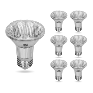 6 packs d'ampoules halogènes <span class=keywords><strong>PAR20</strong></span> E26 <span class=keywords><strong>50W</strong></span> à intensité variable pour l'éclairage d'ambiance des tables de restaurant, des magasins et de la maison - Product Image 1