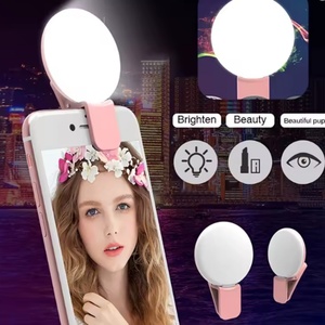 Mini anneau lumineux LED rechargeable USB portable à clipser 100W, lumière d'appoint à température de couleur réglable pour photographie - Product Image 5