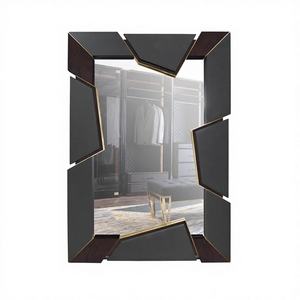 Espejo de Maquillaje Rectangular Moderno Daphoco de Latón y Madera, Montado en Pared, con Cubierta de Vidrio, para Dormitorio, Sala de Estar y Hogar, Venta al Por Mayor - Product Image 1