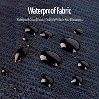 Carpeta de Documentos Impermeable con Cierre, Portadocumentos de Doble Capa, Bolsa de Oficina, Bolso de Mano para Hombre, Logotipo Personalizado
