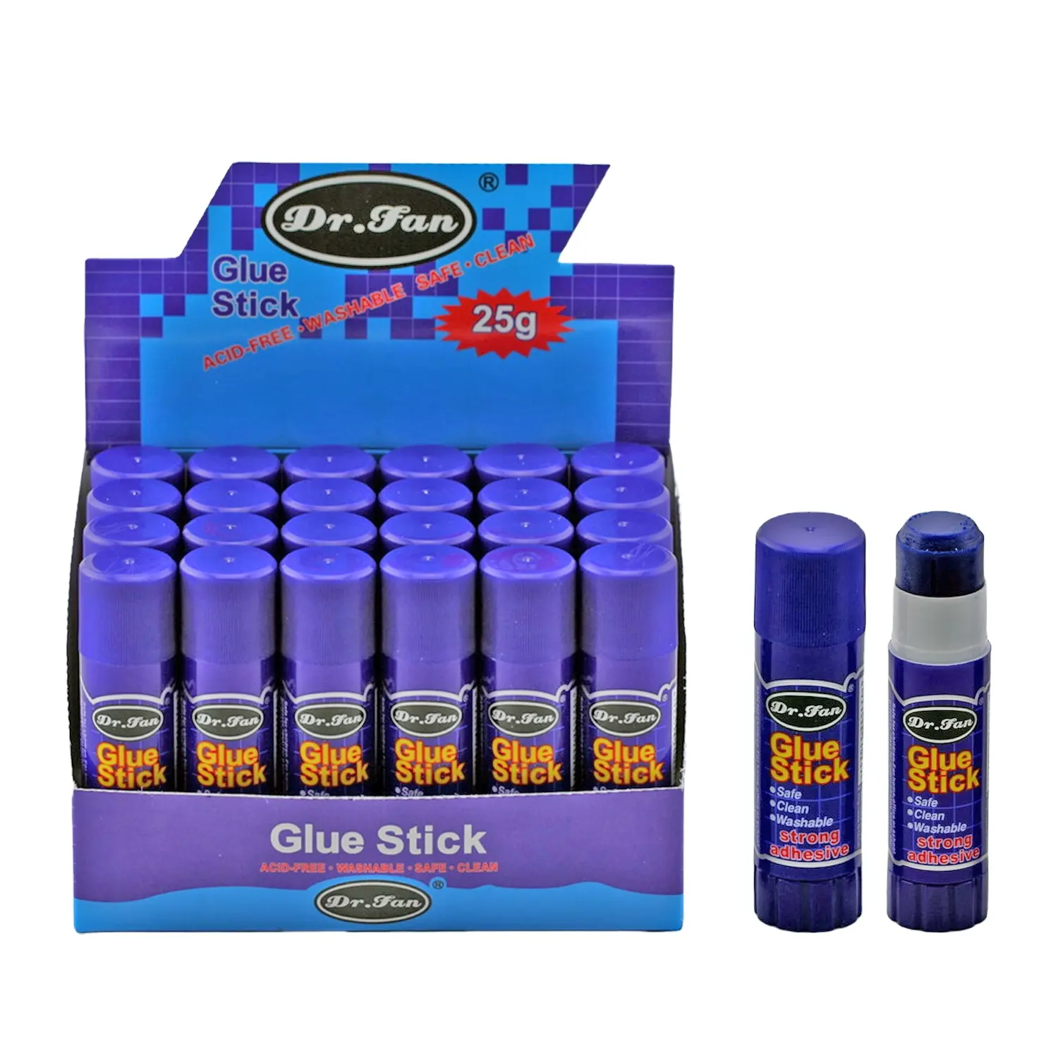 Dr.Fan Magic Blue Gluestick 25G Kleur Verdwijnen 20Senconds Obligaties Papier Kids Diy Handgemaakte Speelgoed Wasbaar Niet Giftig Eco vriendelijke