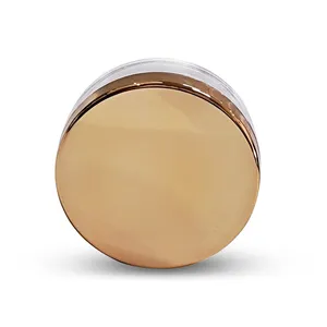 Upscale round gold 3g 5g 10g 20g empty compact loose powder case jar with sift mesh