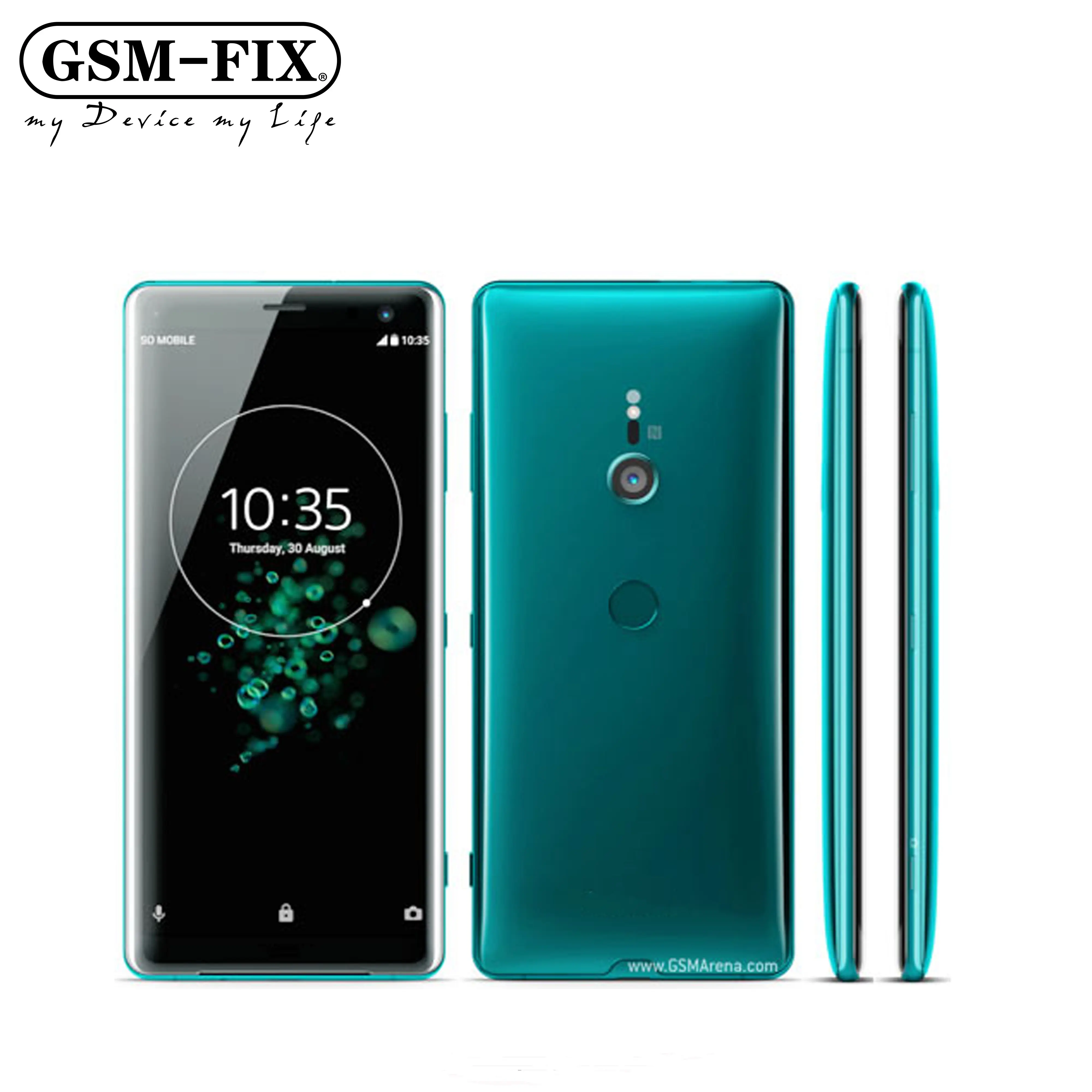 GSM-FIX For Sony Xperia XZ3 4G LTE Mobile Phone 6.0" H8416 H9436 H9493 1/2 SIM 4GB+64GB NFC Fingerprint CellPhone