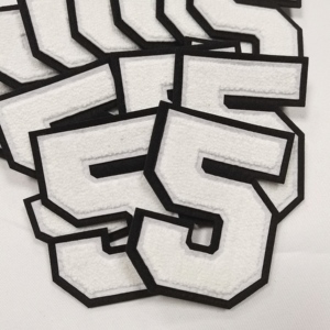 Hot Sale Custom Number Iron Iron on Chenille Patches for <strong>Garmant</strong> - Product Image 3