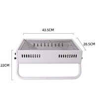 Barbecue portable multifonctionnel pliable pour patio extérieur, cuisinière à charbon épaisse pour barbecue et préparation de thé