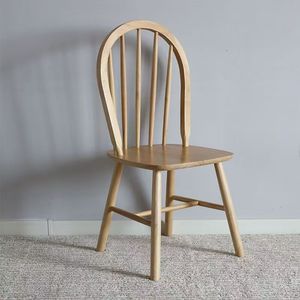 Chaise de salle à manger vintage en bois massif nordique avec coussin moelleux, design nord-européen, chaises en chêne - Product Image 5