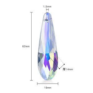 UE DIY pingente acessório lustre contas de vidro suncathcer cristal longo lágrima gota prisma - Product Image 1