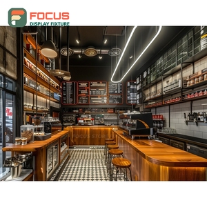 Vitrina Profesional para Café con Frente de Vidrio, Estante para Pastelería, Panel Blanco, Vitrina para Cafetería - Product Image 6