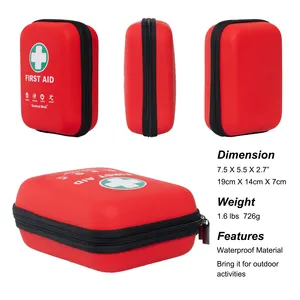 Customized Hard Case Widely Used Red Hard Case Waterproof First Aid Kit With 170 Pieces Valuable First Aid Supplies