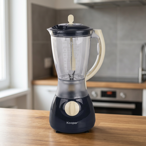 Frullatore Elettrico Domestico Kooper 1.8L, 4 Velocità con Funzione Pulse, 350W, Blu e Avorio, Silenzioso, per Tritare Ghiaccio, Spina UK 220V, 4 Lame - Product Image 3